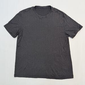 Lululemon Shirt Mens Large Gray Short Sleeve Athletic Training Performance